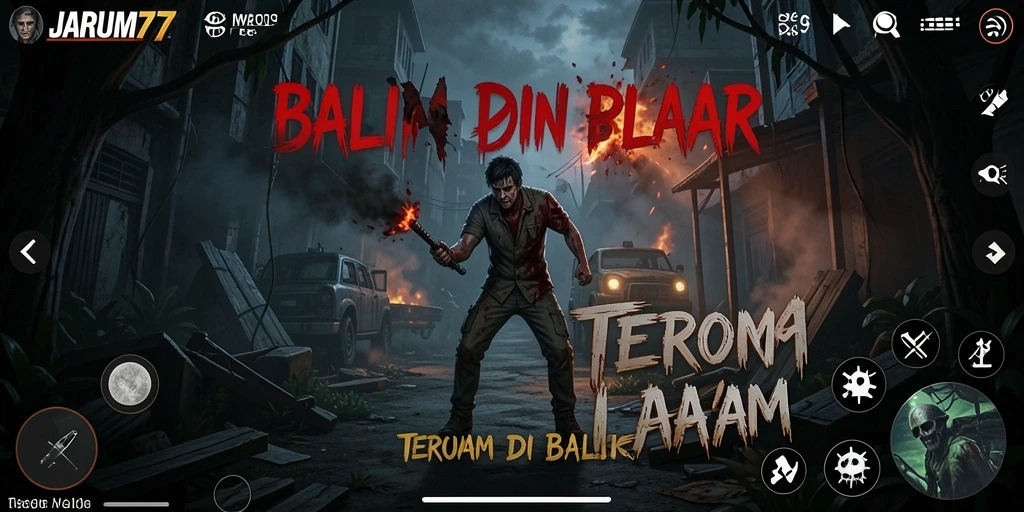 Screenshot JARUM77 menampilkan ketegangan gameplay yang mencekam.