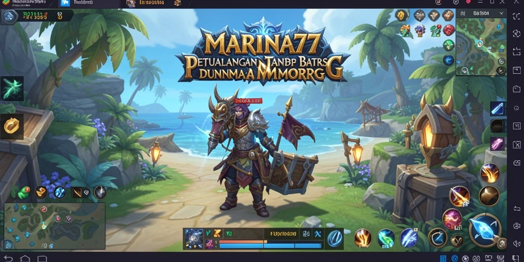 Screenshot gameplay dari MARINA77 yang menunjukkan aksi pertarungan MMORPG.
